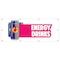 Signmission Energy Drinks Banner Heavy Duty 13 Oz Vinyl with Grommets Single Sided B-96 Energy Drinks - alternate 1